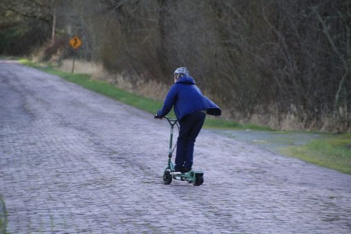 Scootin' along