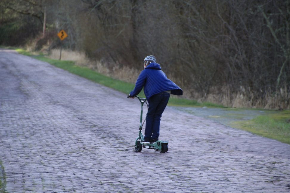 Scootin' along